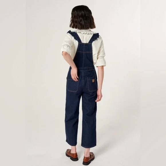 Chic denim overalls with Ruffle Straps size 8 - Picture 3 of 5